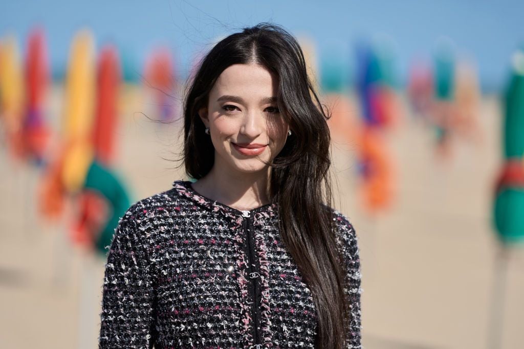 DEAUVILLE, FRANCE - SEPTEMBER 13: Mikey Madison from the film "Anora" attends the Sean Baker & Mikey Madison Photocall during the 50th Deauville American Film Festival on September 13, 2024 in Deauville, France. (Photo by Francois G. Durand/Getty Images)