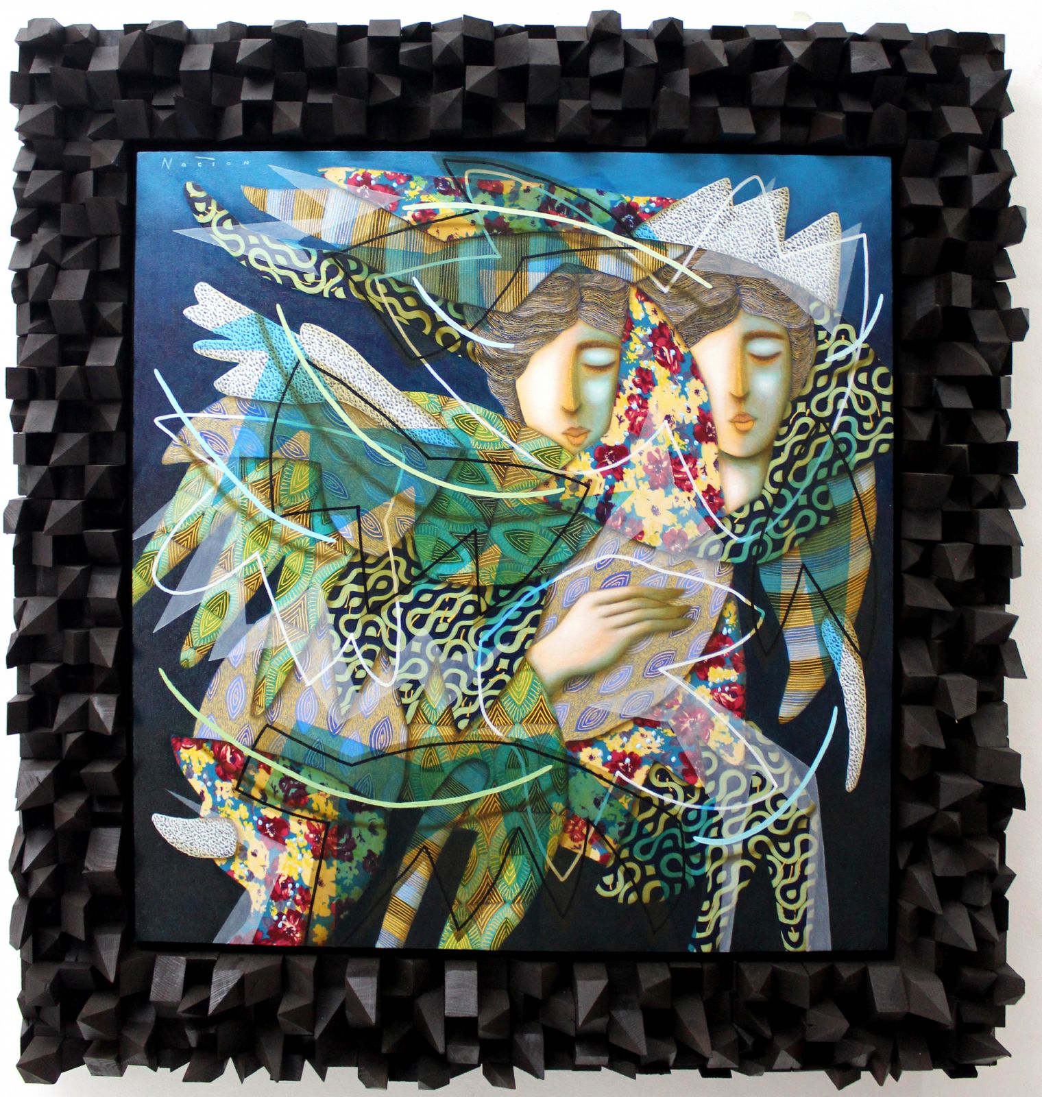 One of Francis Nacion's paintings at his latest exhibition (Photo courtesy of Francis Nacion)