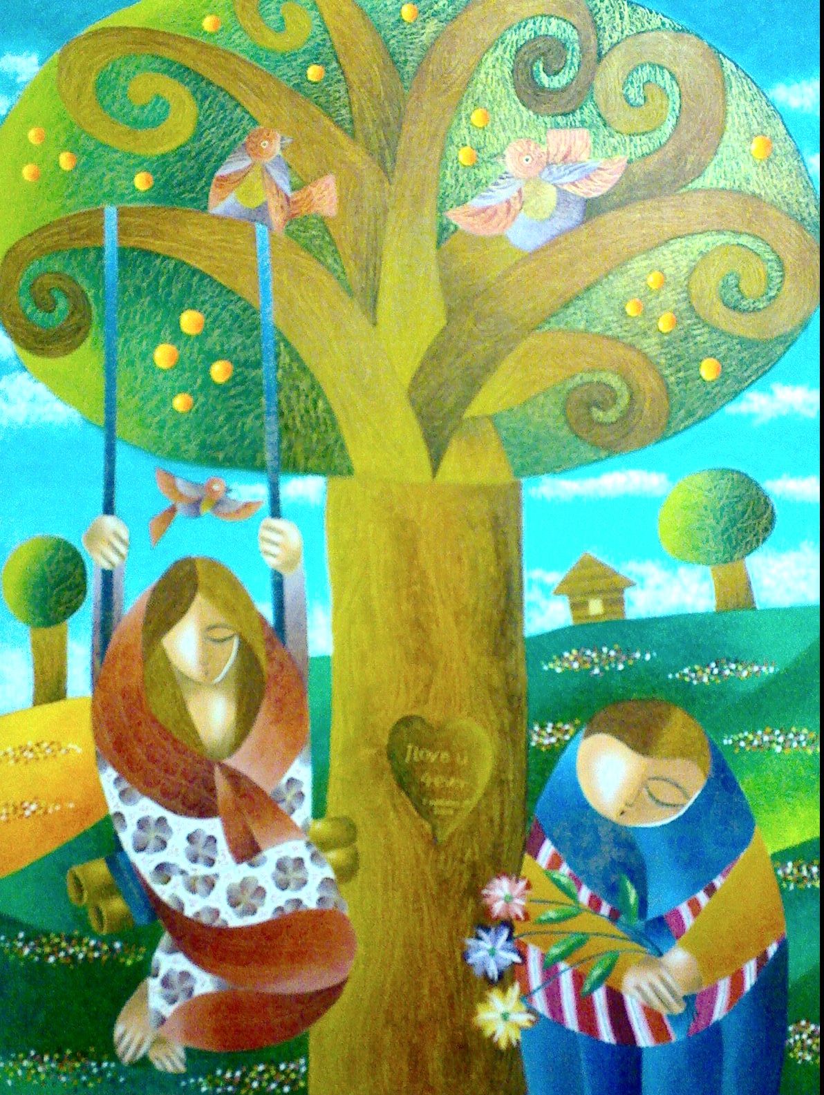 Francis Nacion's old work. Lovers Oil on Canvas 2008 (Photo courtesy of Francis Nacion)