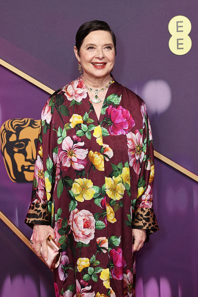 LONDON, ENGLAND - FEBRUARY 16: Isabella Rossellini attends the 2025 EE BAFTA Film Awards at The Royal Festival Hall on February 16, 2025 in London, England. (Photo by Max Cisotti/Dave Benett/Getty Images)