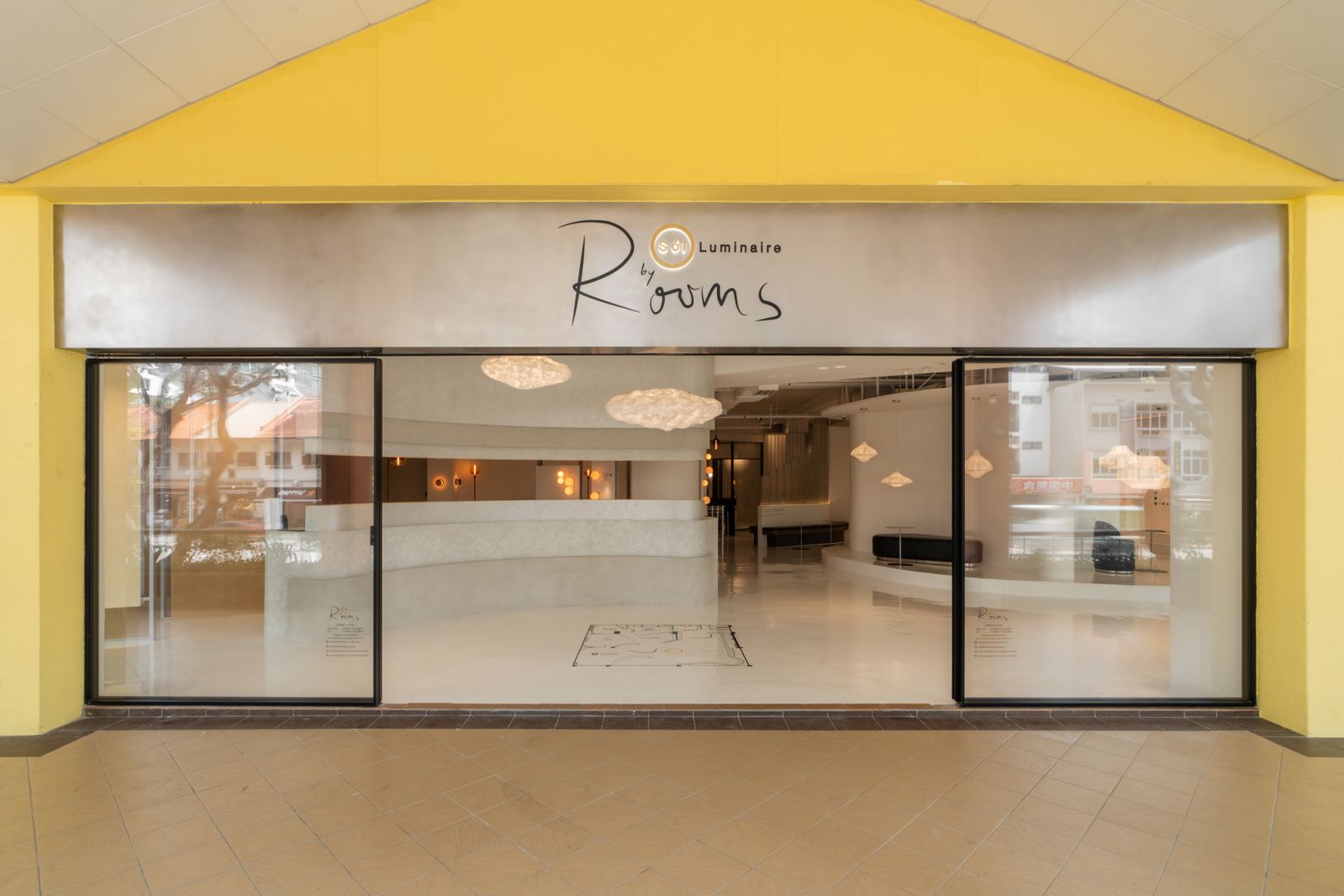 The showroom entrance in Balestier