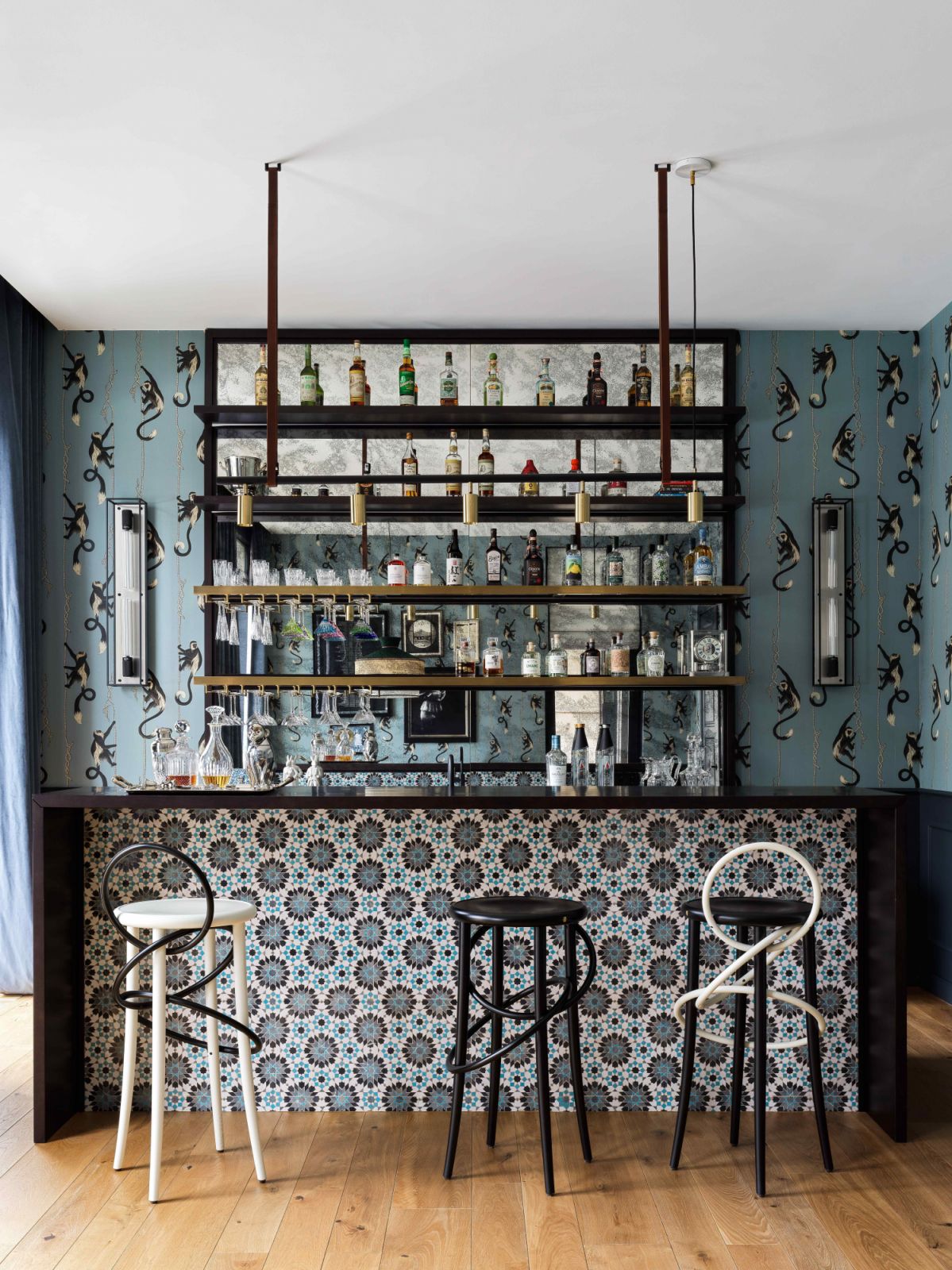 The custom-designed Monkey Business Bar