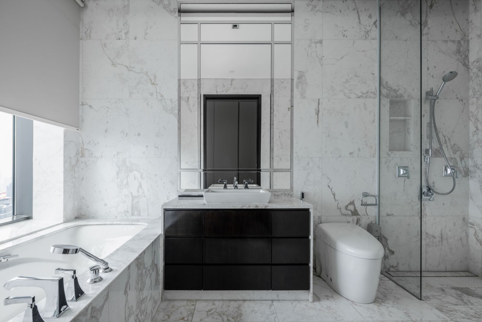Contemporary design meets spa-like comfort in the bathroom