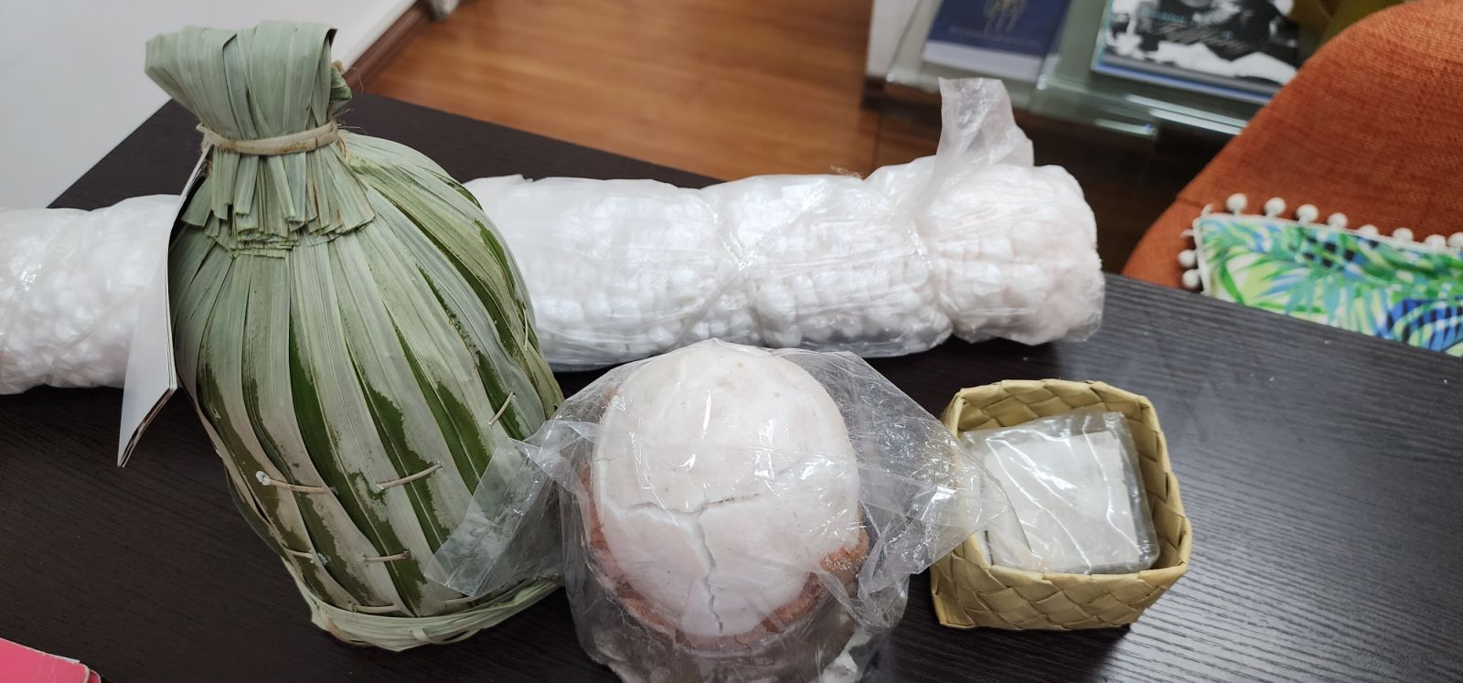 In the front: Asin sa buy-o from Zambales, asin tibuók from Bohol, asin túltul from Guimaras; in the back: asin ted-ted from Ilocos Norte