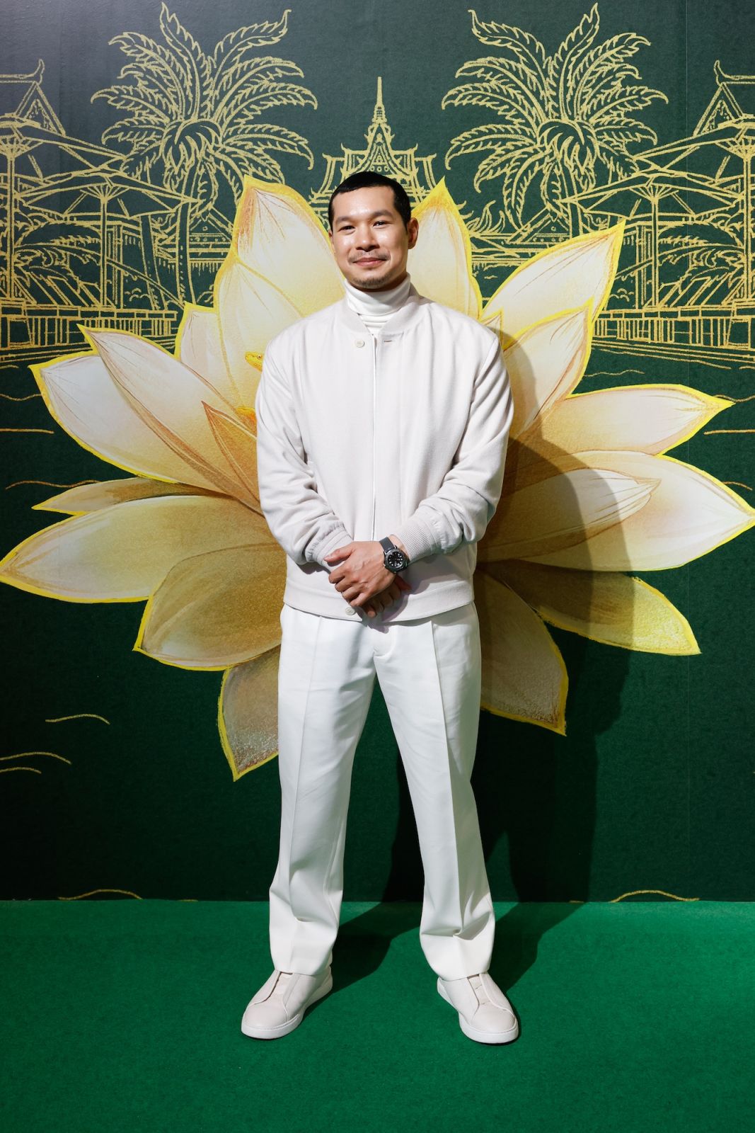 BANGKOK, THAILAND - FEBRUARY 14: Tayme Thapthimthong attends The White Lotus at Four Seasons Premiere Afterparty at Four Seasons Hotel Bangkok at Chao Phraya River on February 14, 2025 in Bangkok, Thailand. (Photo by Lauren DeCicca/Getty Images for Four Seasons)