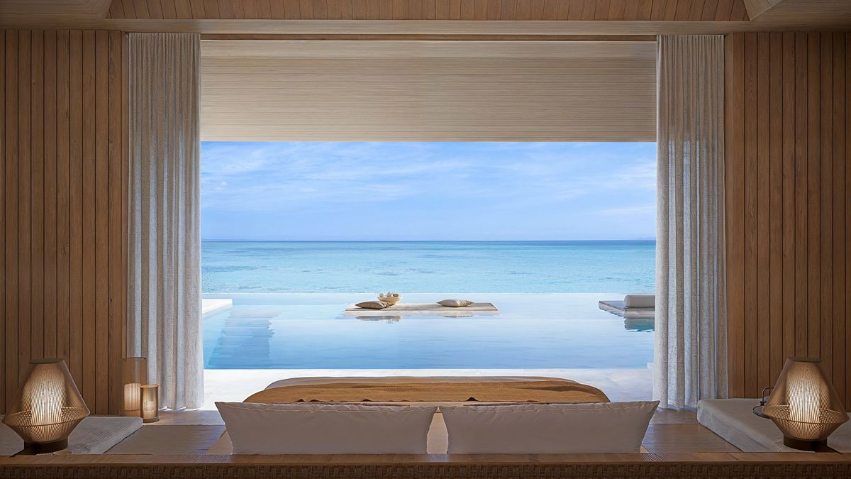 The one-bedroom villa’s seaside panorama at Aman Maldives