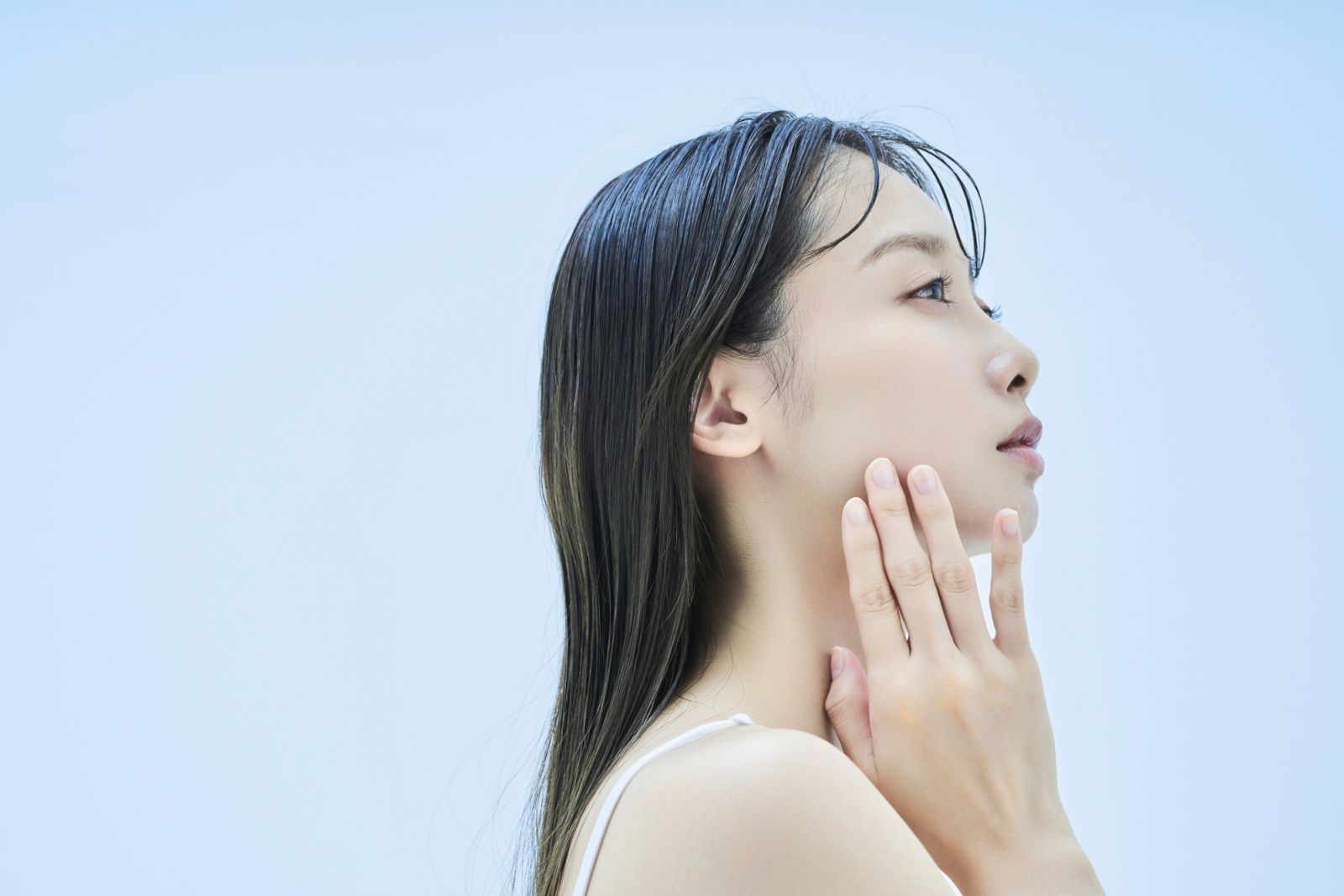 asian young woman cares her skin
