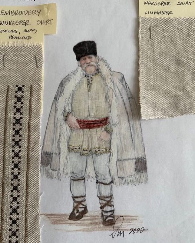 The Innkeeper's outfit designed by Linda Muir (Photo: Instagram / @lindamuircostumedesign)