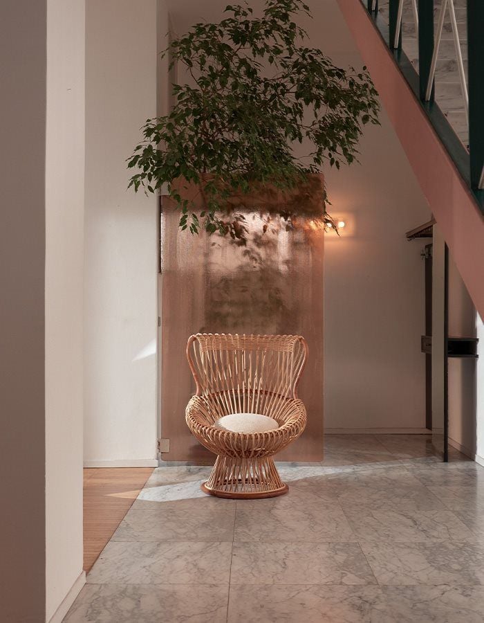 Franco Albini’s Margherita armchair, now manufactured by Bonacina (Photo: Bonacina)