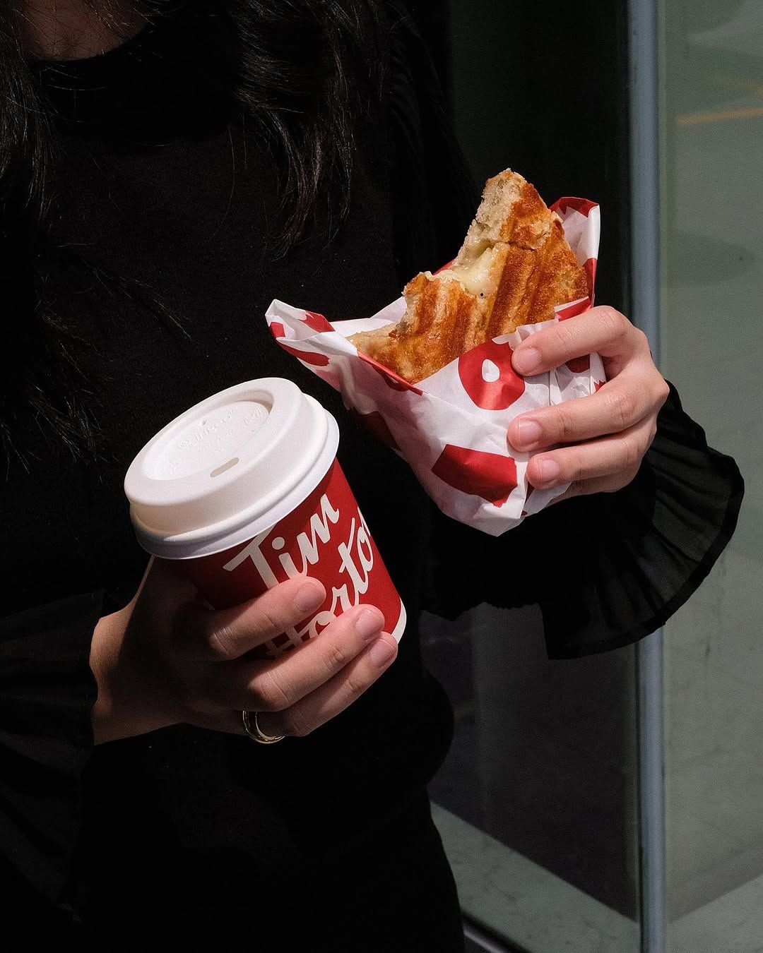 Sourdough melt and coffee from Tim Hortons (Image: @timhortonsmalaysia)