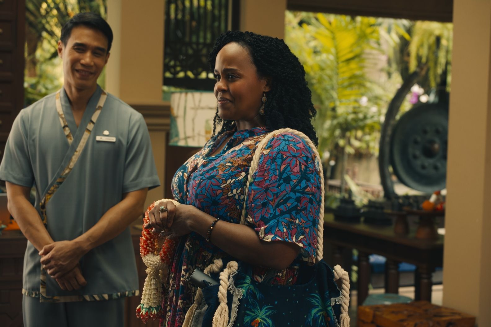 Dom Hetrakul and Natasha Rothwell, who reprises her role as Belinda from Season One