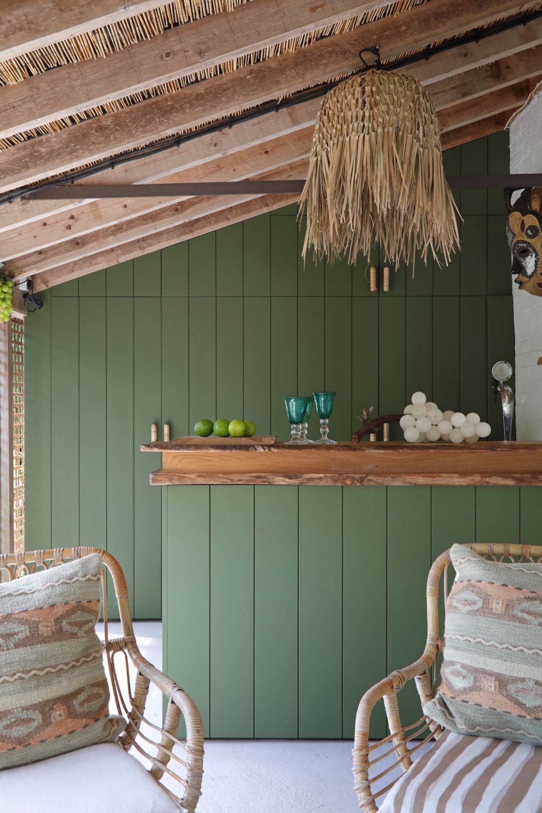 The outdoor bar area of a Sussex, England home