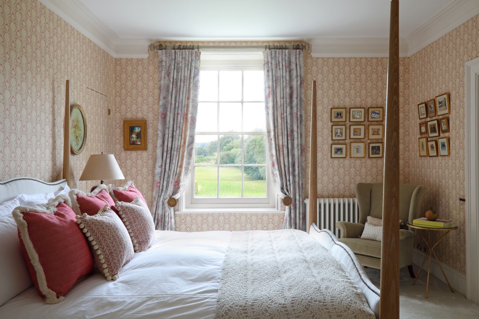 The guest room on the top floor of a Sussex, England home