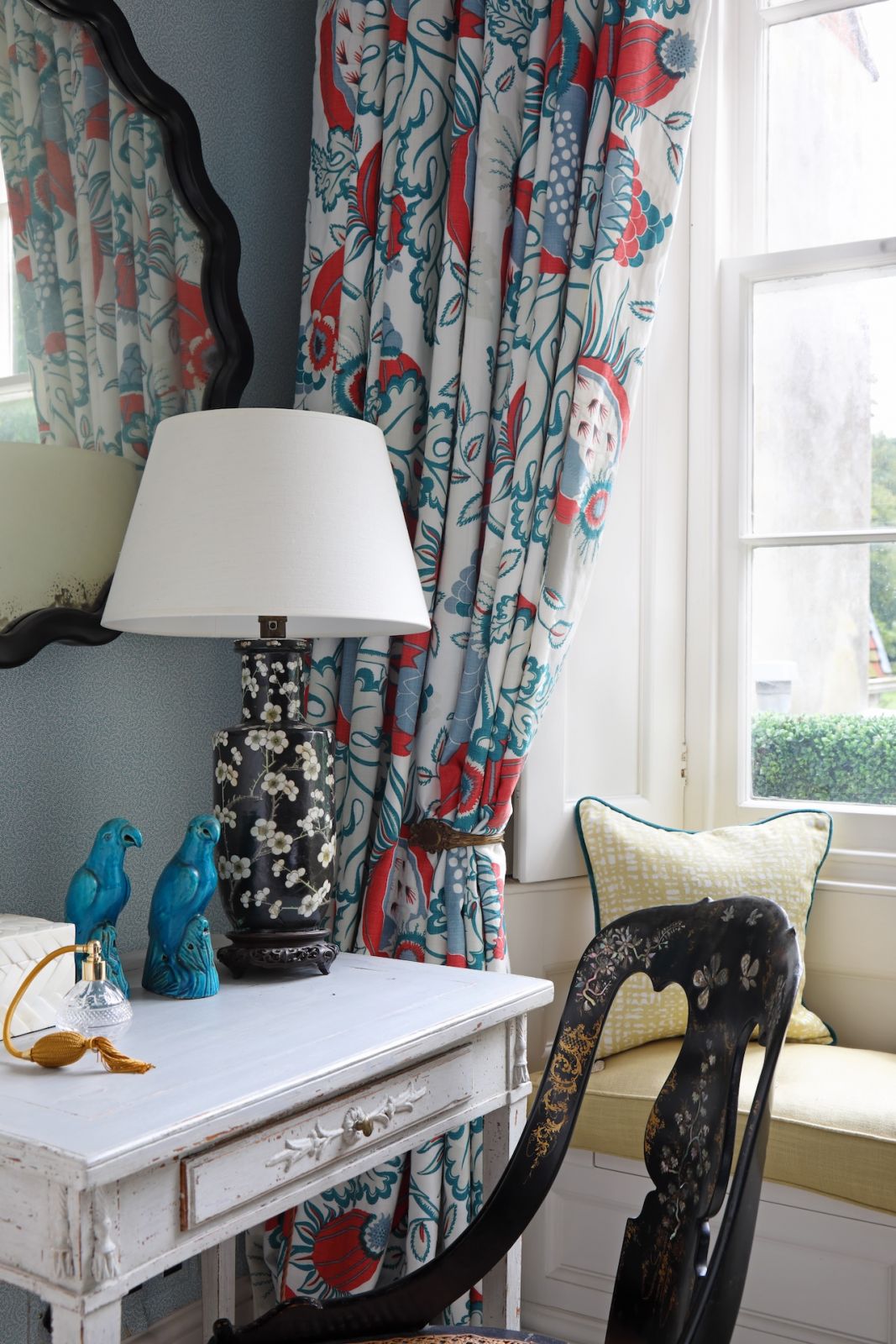 The guest room on the top floor of a Sussex, England home