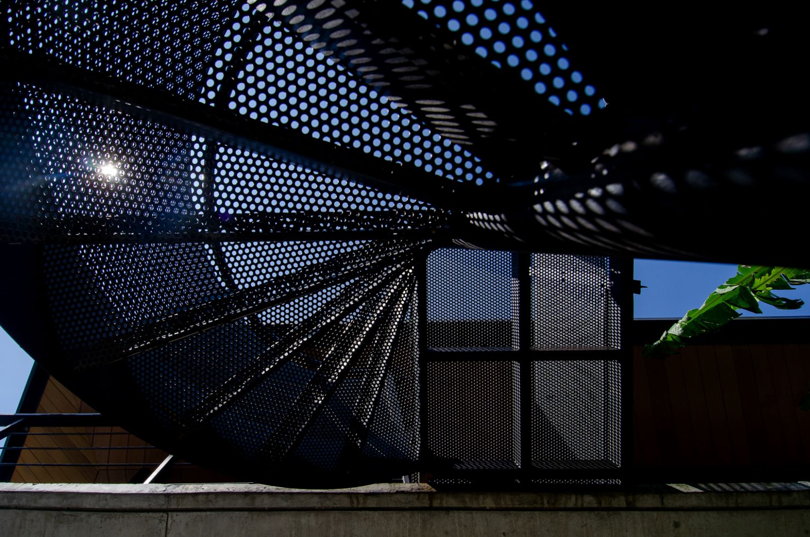 Mild steel spiral staircase
