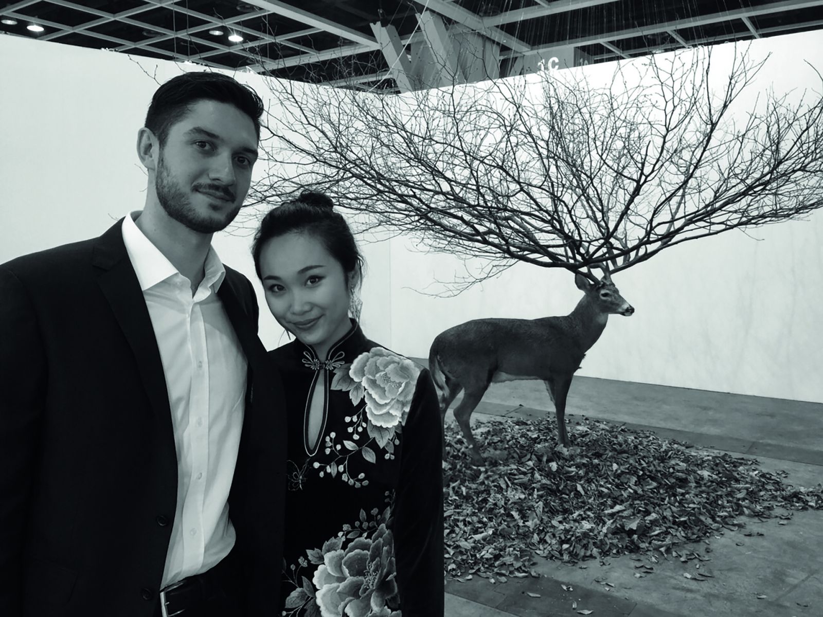 At the Art Basel Hong Kong 2015 show with my then-boyfriend now-husband Grégoire Daudé
