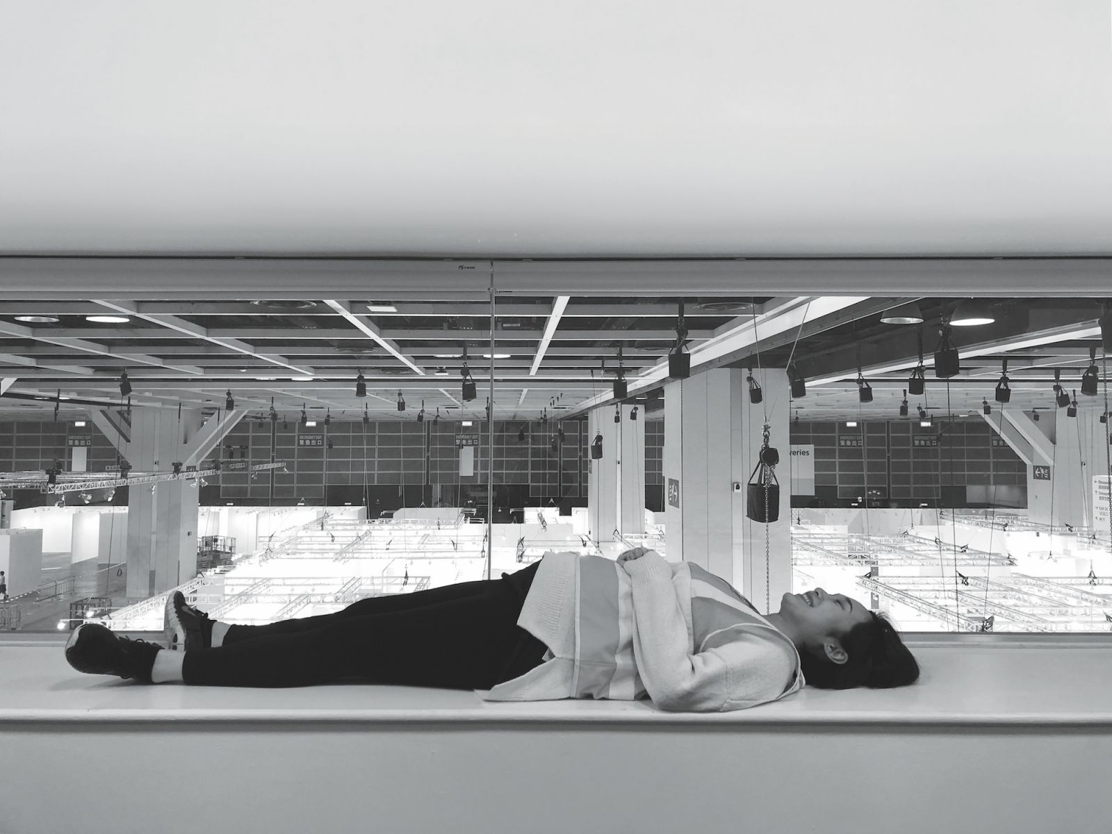 This photo: taking a rest during the build-up of Art Basel Hong Kong 2019, when I was around 7 months pregnant with my second son