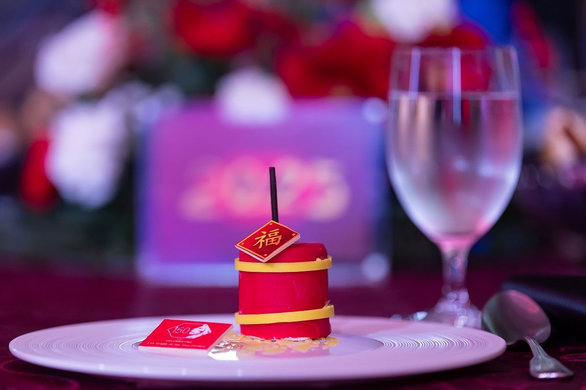 Jasmine and white chocolate mousse served at HSBC's 150-year celebration in the Philippines
