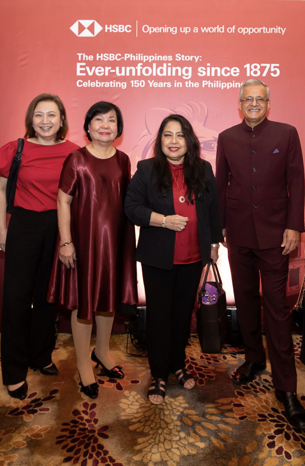 Odette Sumpaico, Rose Escoto, Elizabeth Quiambao and Sandeep Uppal