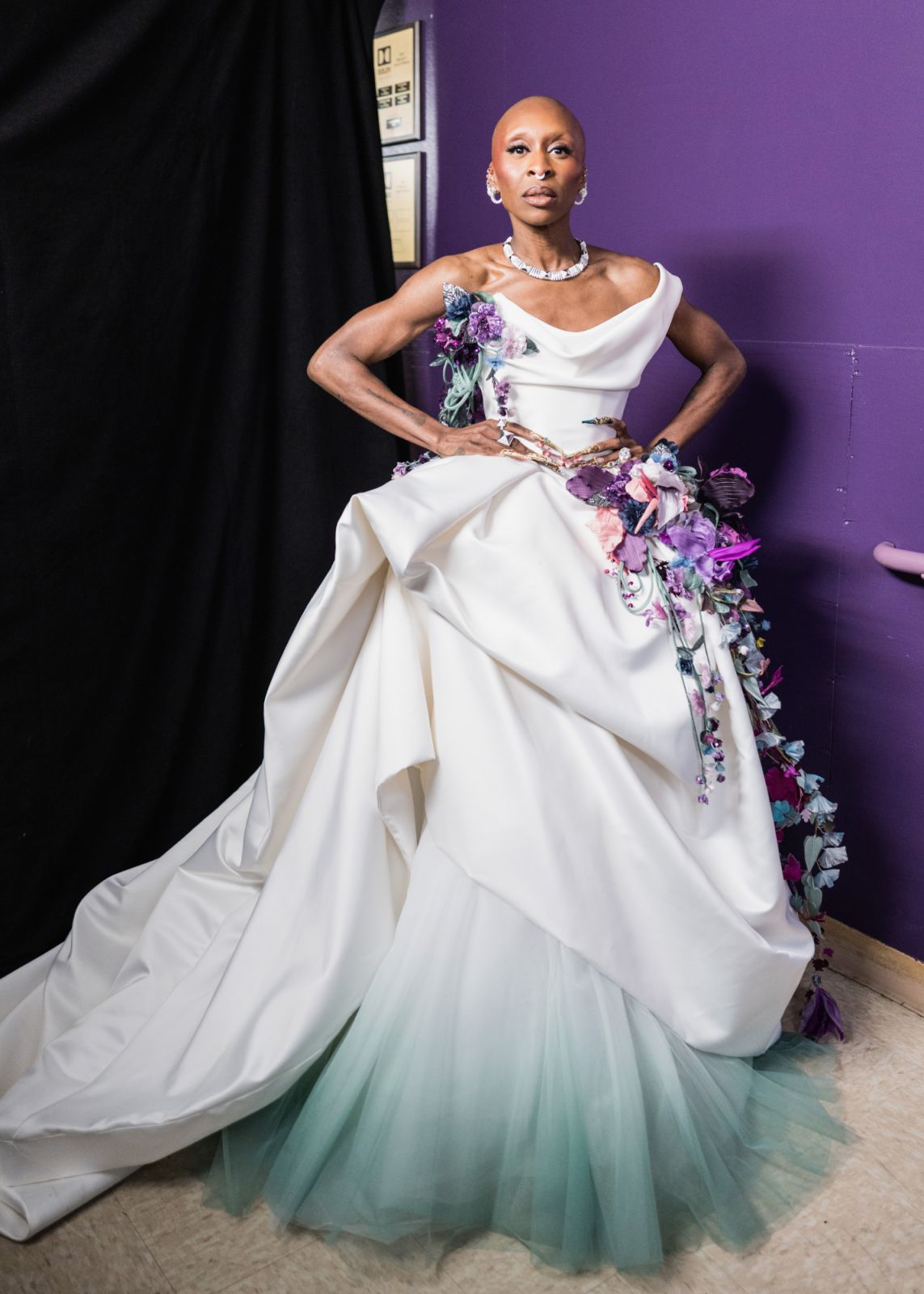 HOLLYWOOD, CALIFORNIA - MARCH 02: (EDITORIAL ONLY, NO BOOK COVERS) Cynthia Erivo seen backstage at the 97th Annual Oscars at Dolby Theatre on March 02, 2025 in Hollywood, California. (Photo by John Shearer/97th Oscars/The Academy via Getty Images)