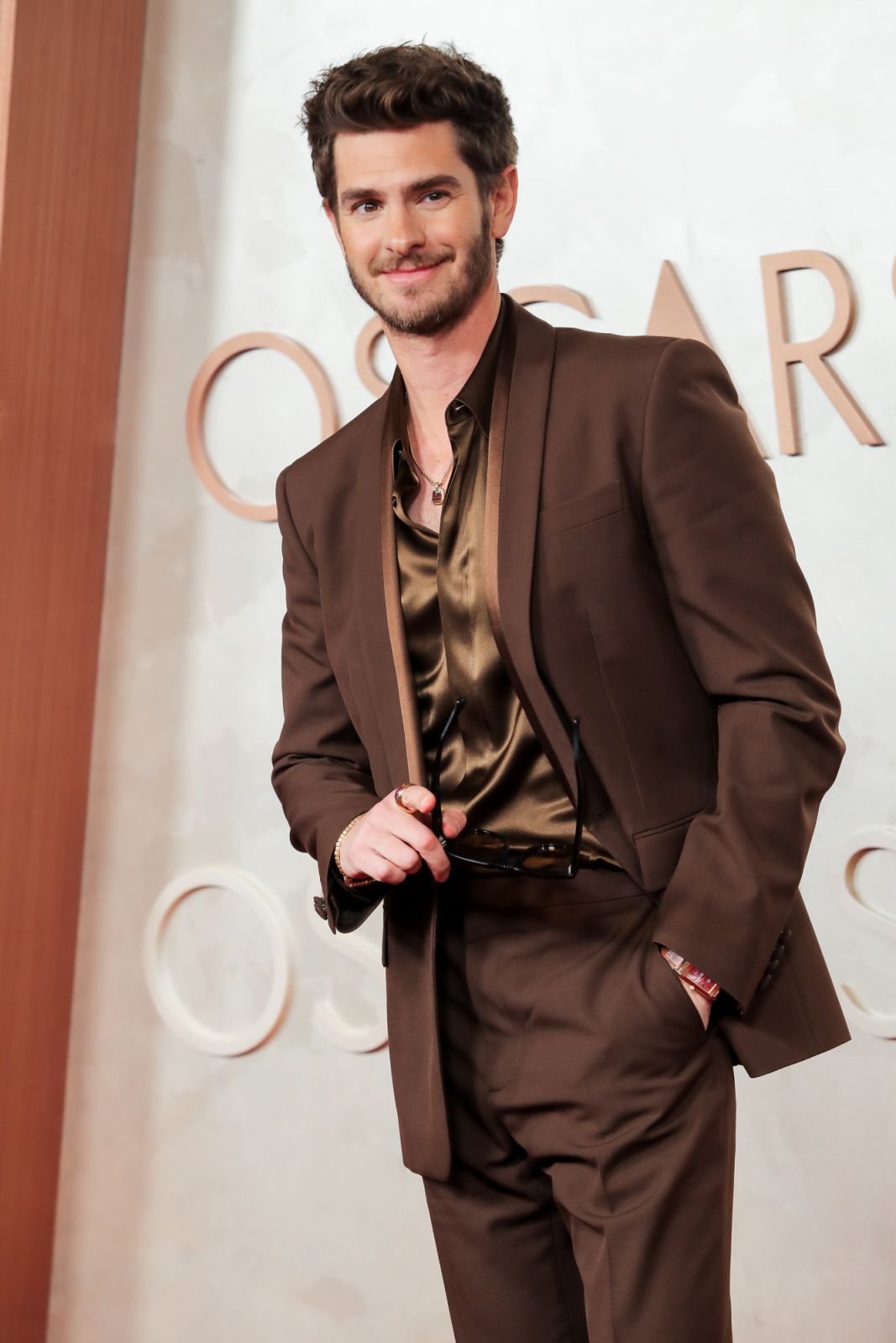 Andrew Garfield at the 97th Oscars held at the Dolby Theatre on March 2, 2025 in Hollywood, California. (Photo by Lexie Moreland/WWD via Getty Images)