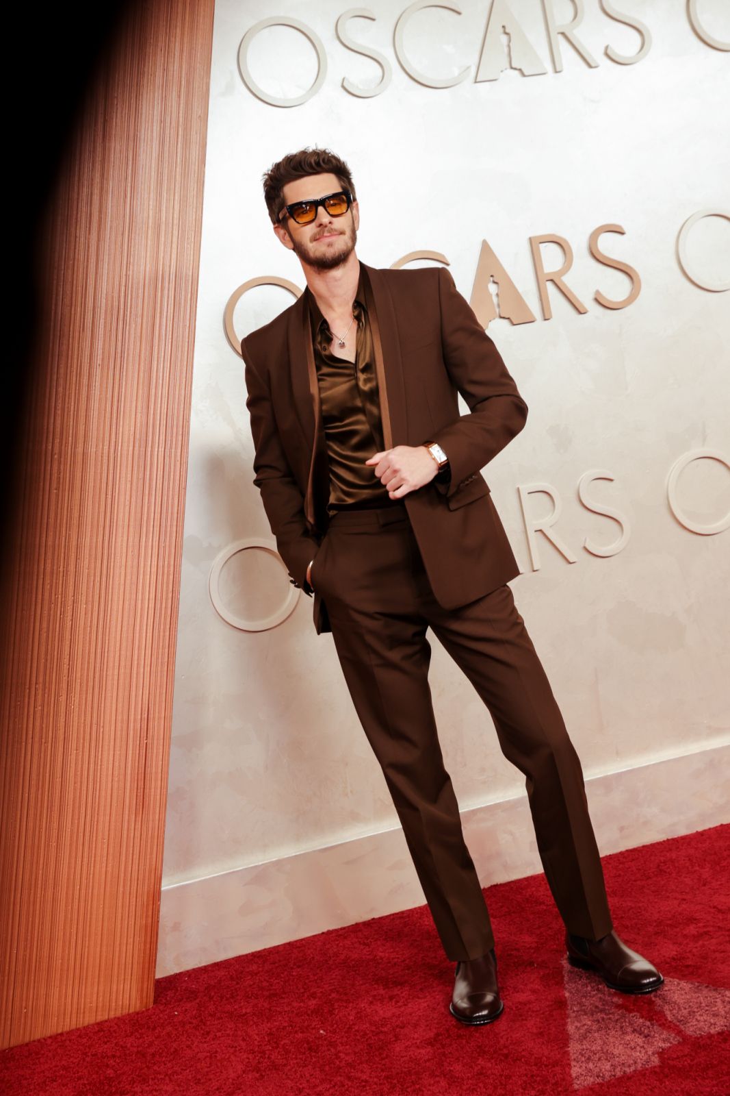 Andrew Garfield at the 97th Oscars held at the Dolby Theatre on March 2, 2025 in Hollywood, California. (Photo by Lexie Moreland/WWD via Getty Images)