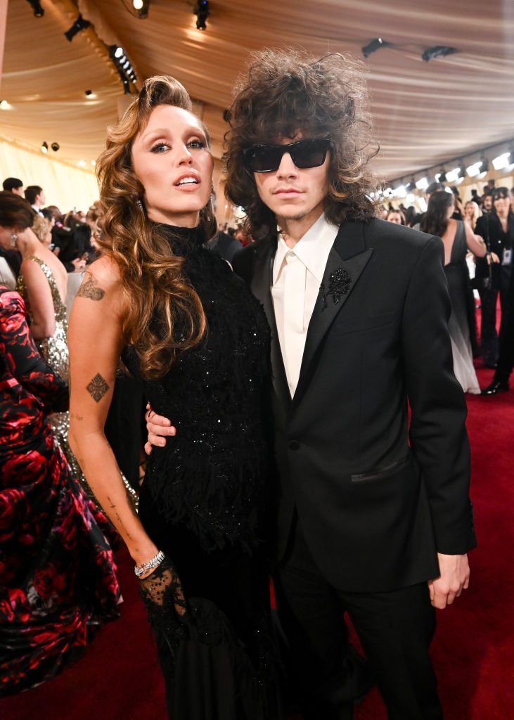 Miley Cyrus, Maxx Morando at the 97th Oscars held at the Dolby Theatre on March 02, 2025 in Hollywood, California. (Photo by Michael Buckner/Penske Media via Getty Images)