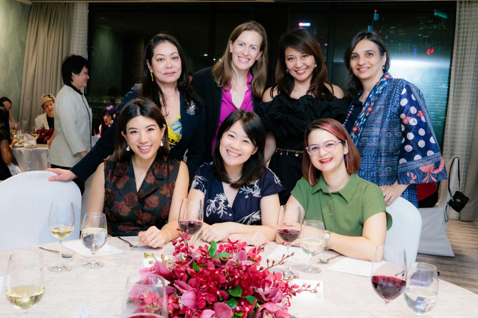 Clockwise from top left: Anthonia Hui, Rachel Duffell, Anna Vanessa Haotanto, Dr Seema Bhathia-Panthaki. Divya Parmar, Vivian Lim, Leanne Robers