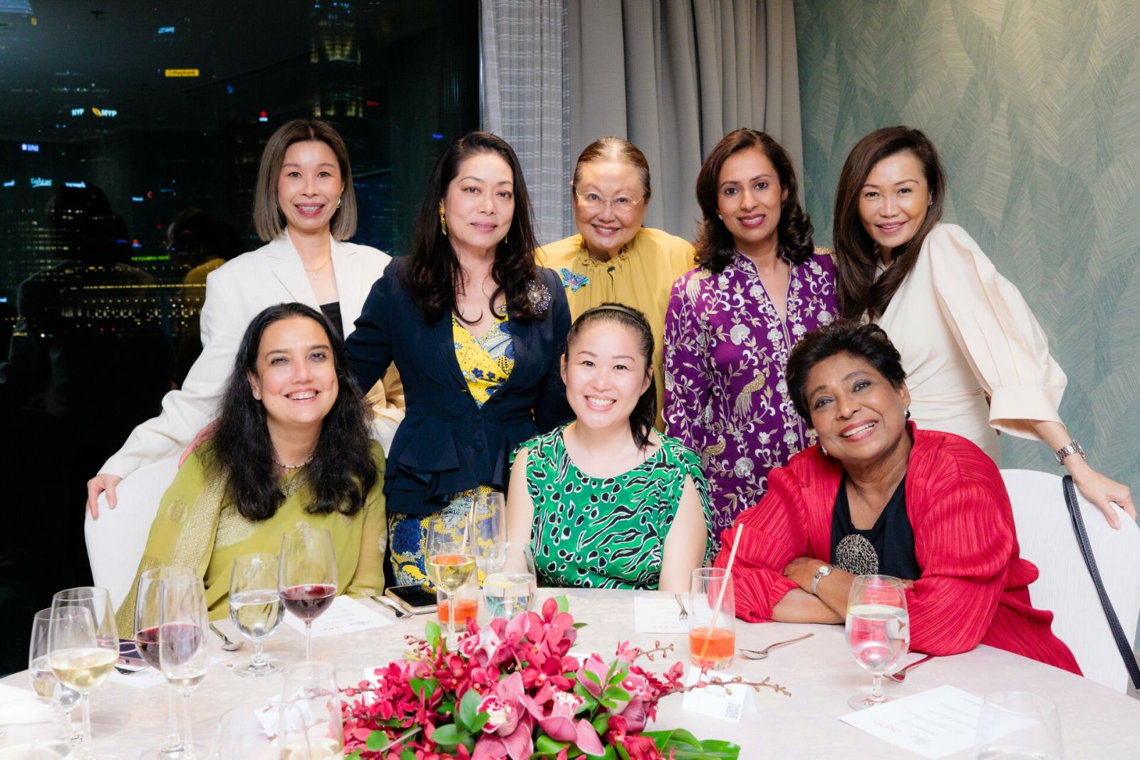 Clockwise from top left: Stephanie Tay, Anthonia Hui, Dr Mary Ann Tsao, Shruti Hora, Trina Liang-Lim, Noor Quek, Ruth Yeoh, Naina Subberwal Batra