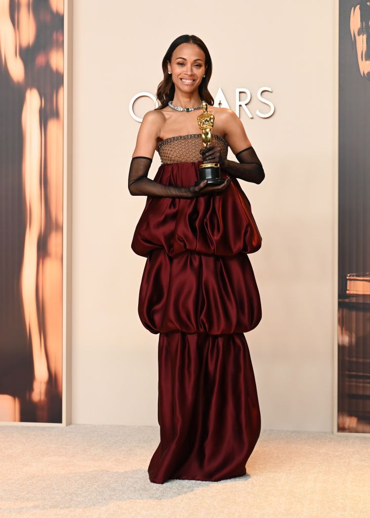 Zoe Saldana at the 97th Oscars held at the Dolby Theatre on March 2, 2025 in Hollywood, California. (Photo by Gilbert Flores/Penske Media via Getty Images)