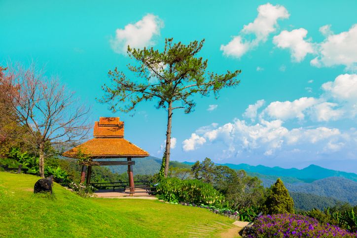 Beautiful scenery of Huai Nam Dang National Park in Chiang Mai Province, Thailand.