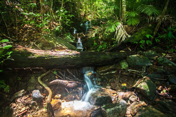 Khlong Phlu Waterfall in Ko Chang National Park, Trat Province, Thailand