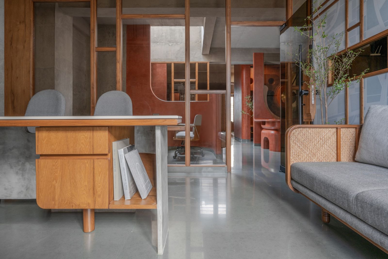 Reimagining an office space, a project by Veeram Shah of multidisciplinary Indian studio, Design Ni Dukaan