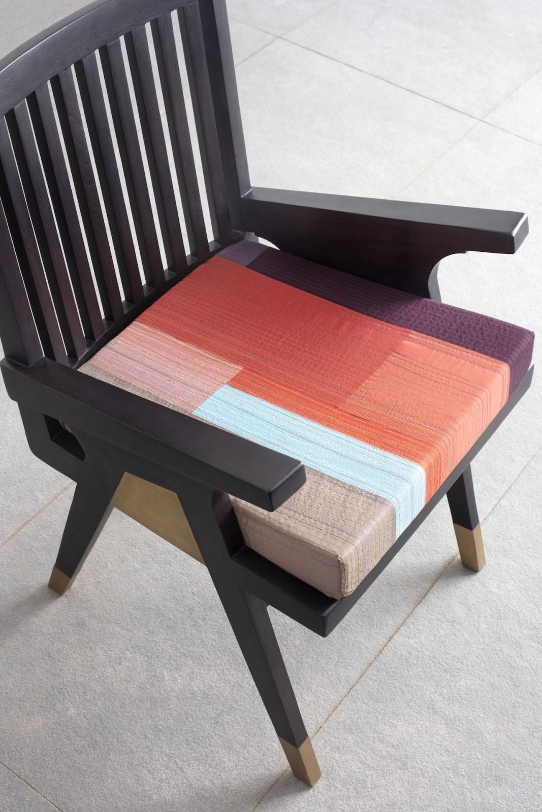 A chair from the Shanivaari collection by Design ni Dukaan in collaboration with Sona Reddy