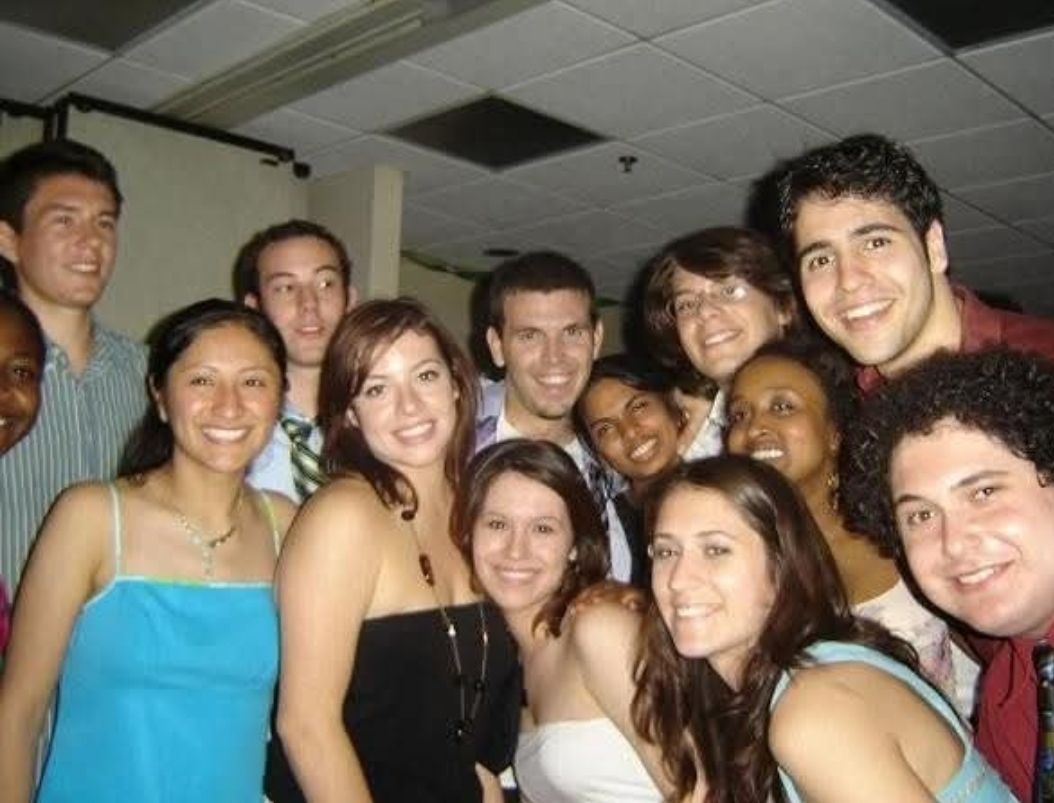 A group photo of residents at The Language House, one of the dormitories at the University of Maryland (Photo: Victoria Wisniewski Otero)