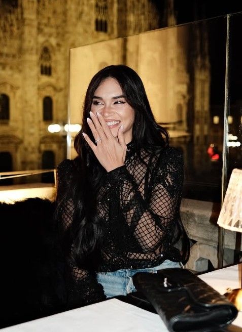 Pia Wurtzbach wears a Zuhair Murad top at Milan Fashion Week (Photo: Instagram/@piawurtzbach)