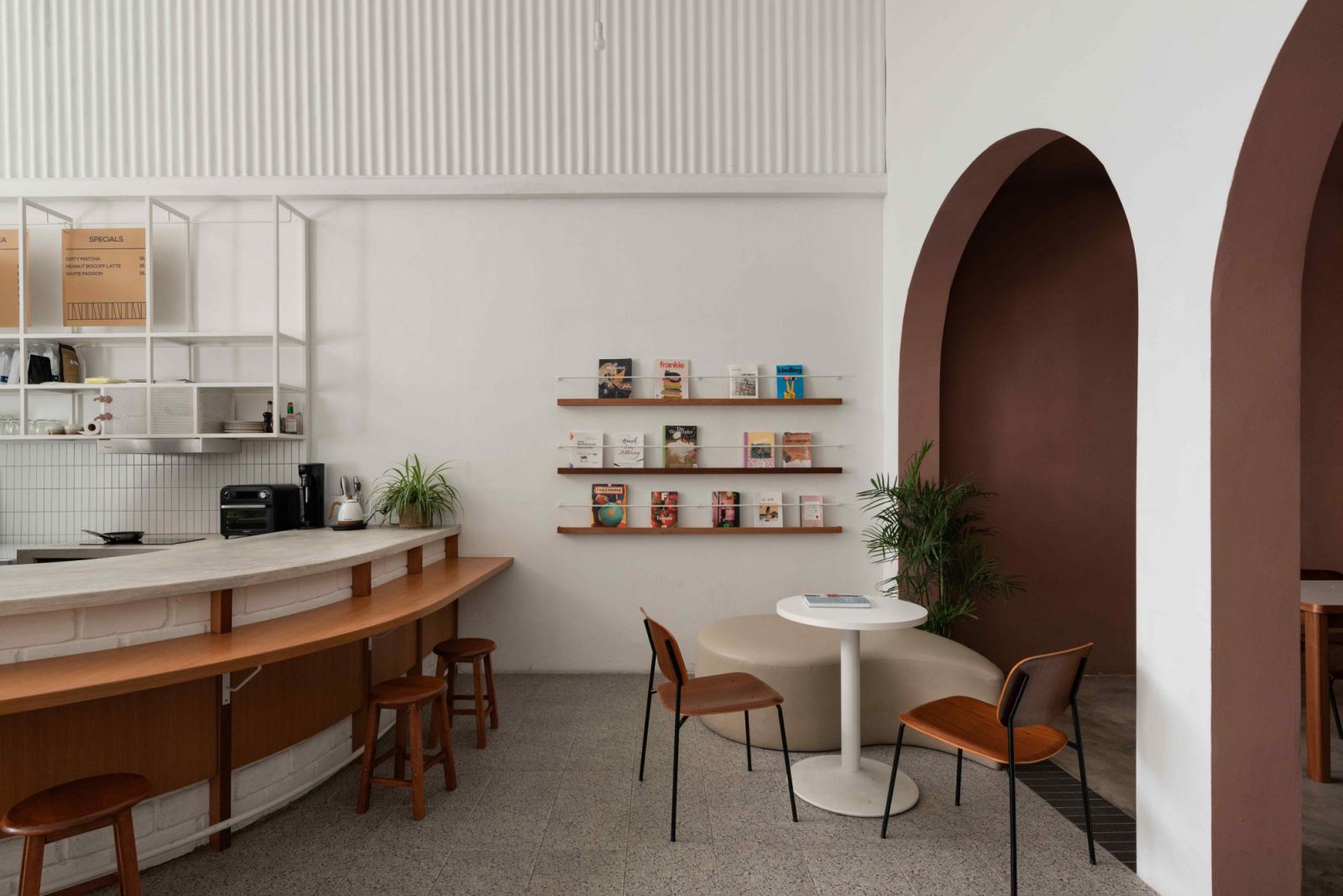 A quiet space to have a cup of coffee or to sit down and journal