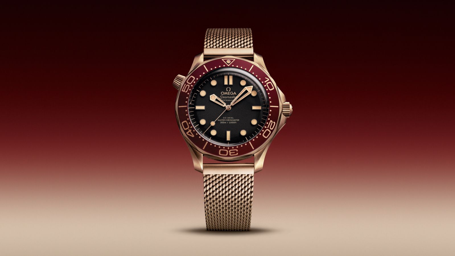 Omega Seamaster Diver 300M in Bronze Gold and Burgundy (Photo: Courtesy of Omega)