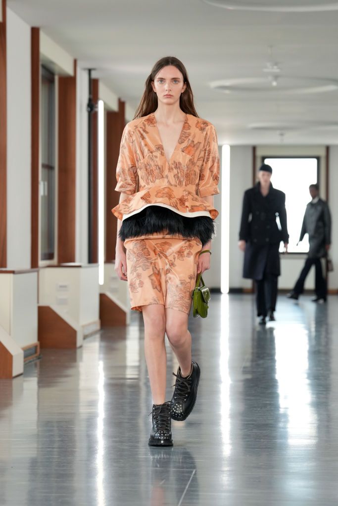 MILAN, ITALY - MARCH 01: A model walks the runway at the Bally fashion show during the Milan Fashion Week - Womenswear Fall/Winter 2025/2026 on March 01, 2025 in Milan, Italy. (Photo by Alena Zakirova/Getty Images)