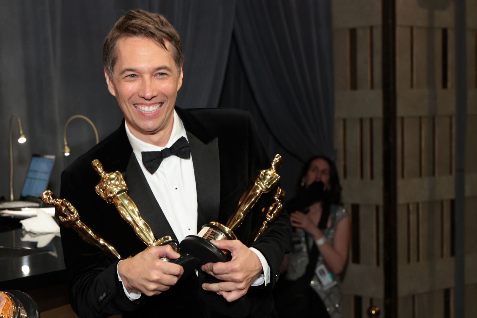 Sean Baker, winner of Best Picture, Best Directing, Best Film Editing, and Best Original Screenplay for ‘Anora’ (Photo by Monica Schipper/Getty Images)