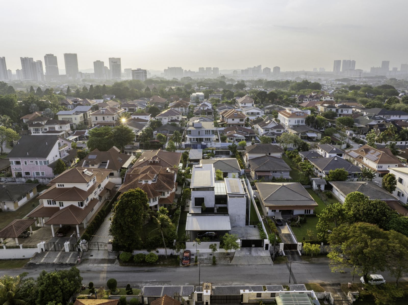 An aerial view of the neighborhood in Petaling Jaya
