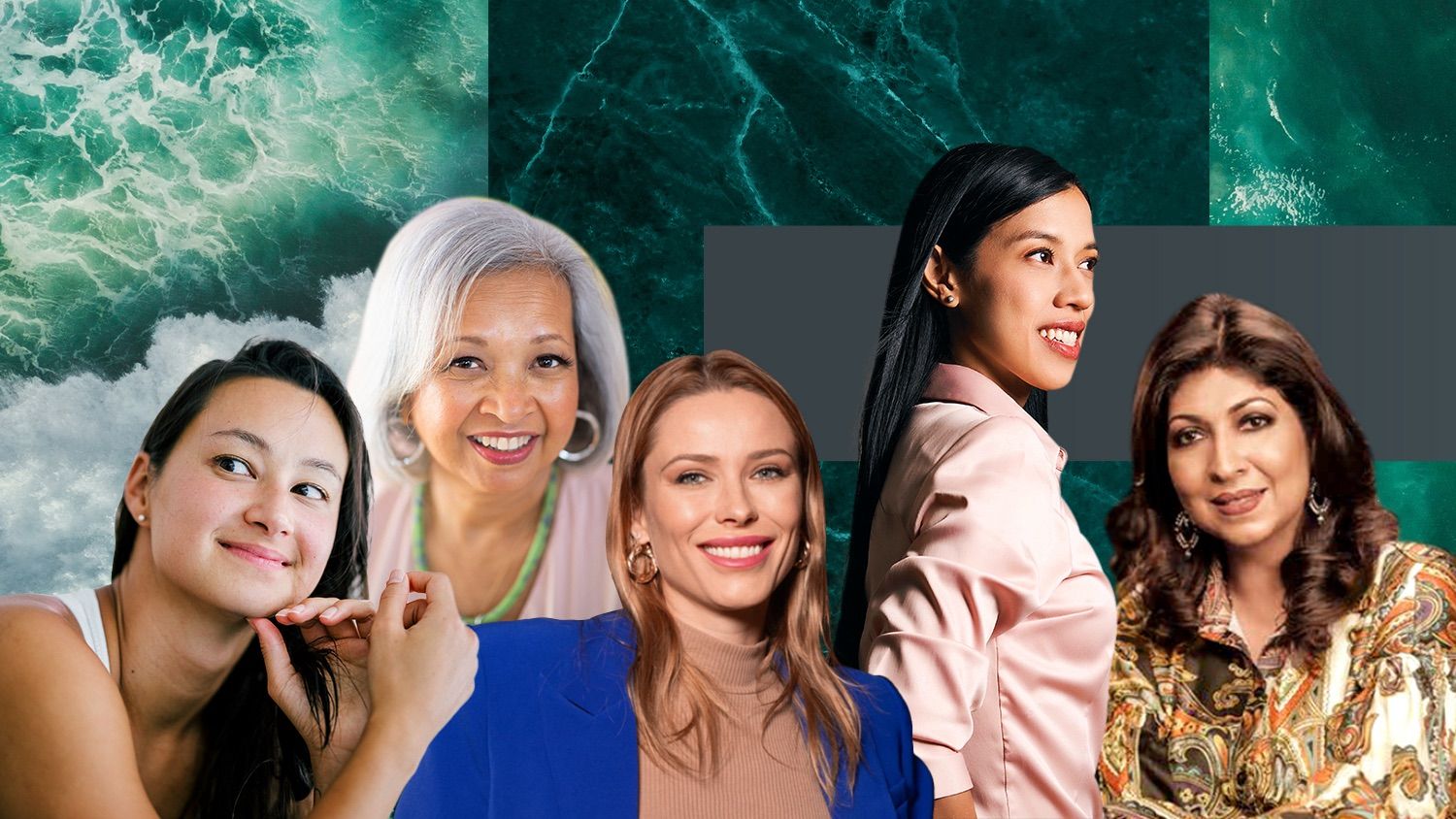 From left: Camille Cheng, Marina Mahathir, Kiera Chaplin, Nicol David and Vibha Bakshi, the speakers at Standard Chartered Global Private Bank and Tatler Front & Female’s Her Life’s Work, Her Legacy event in Singapore