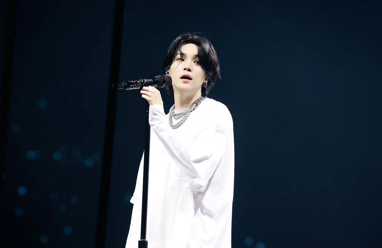 BTS member Suga performing at his solo concert in Chicago (Photo: Instagram / agustd)