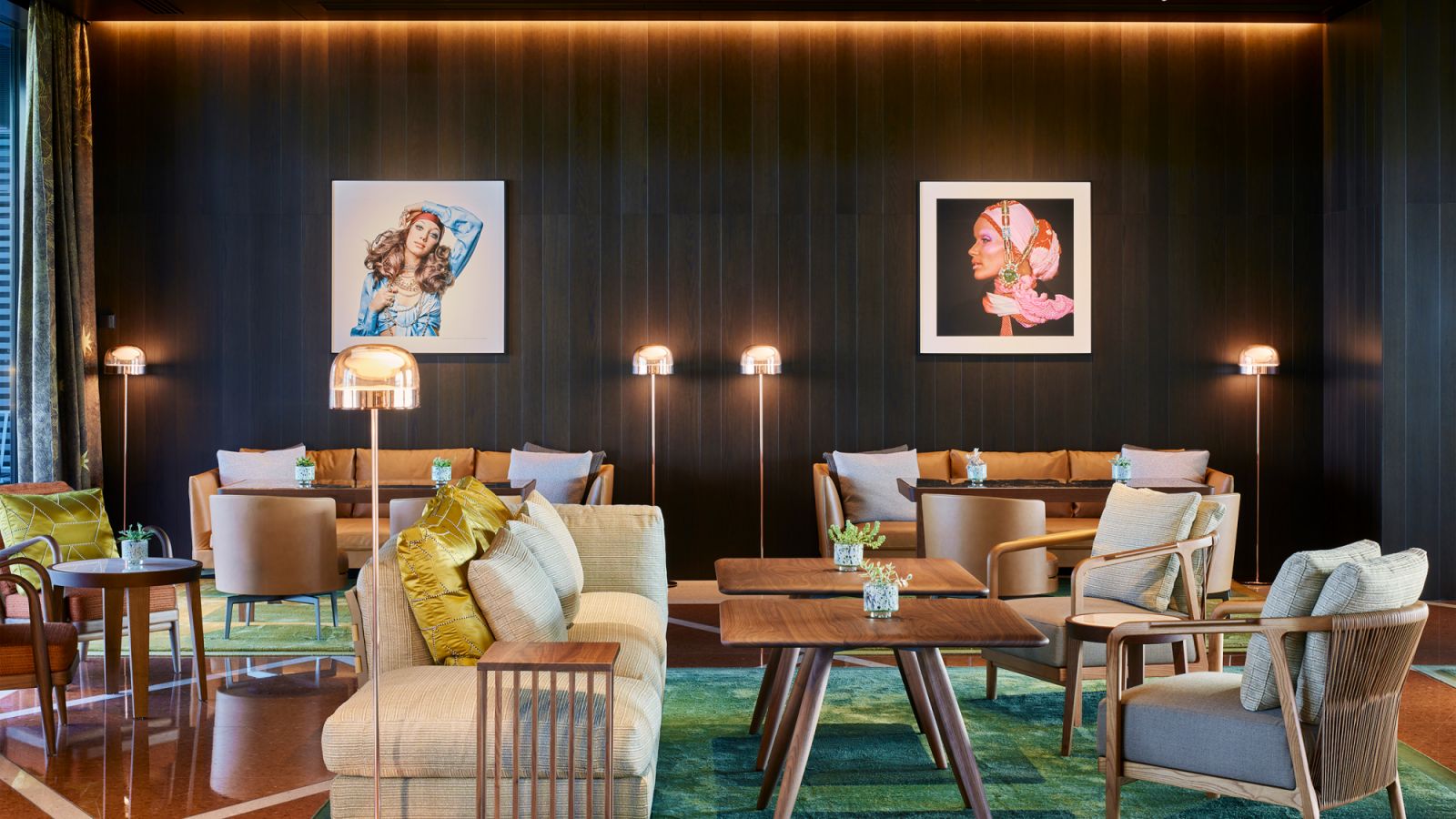 The eclectic decor evoke a feeling of a home, but still elevated