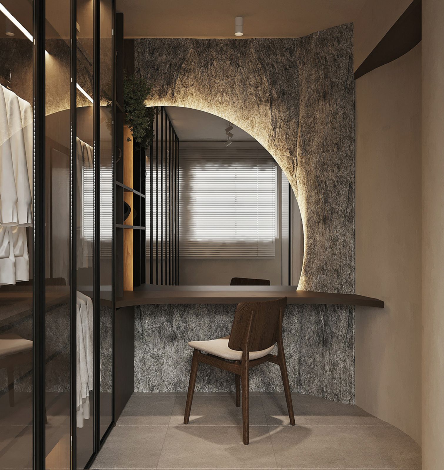 A vanity area by LA Design Studio