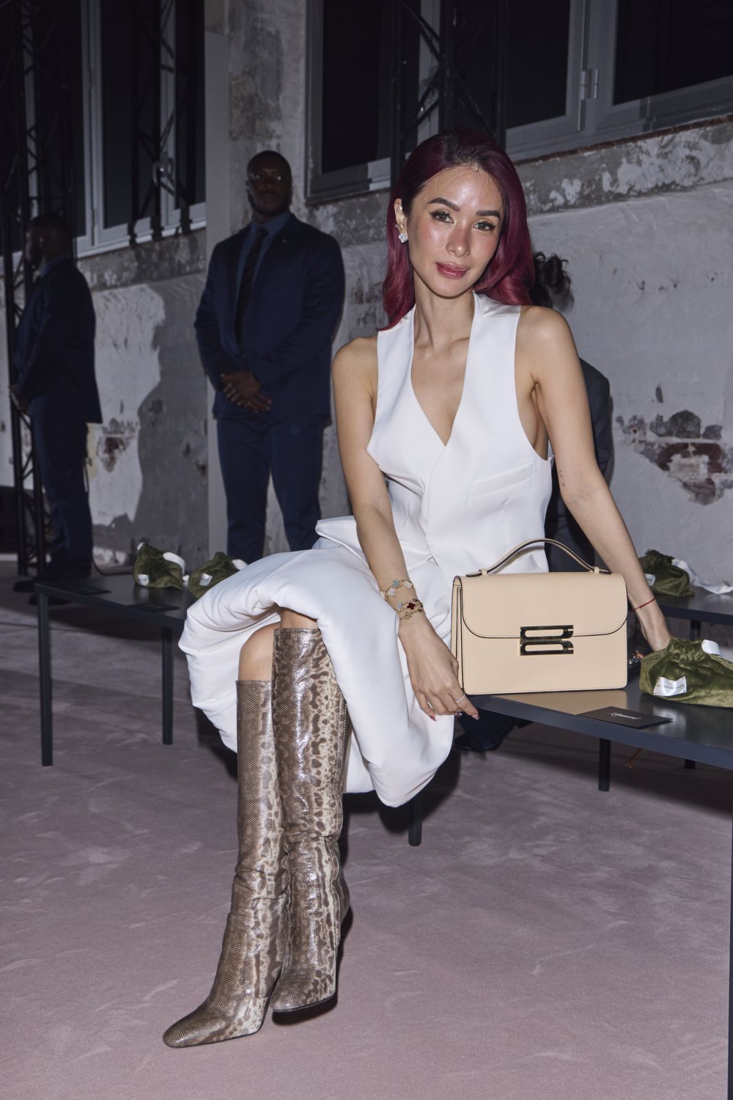 PARIS, FRANCE - MARCH 07: (EDITORIAL USE ONLY - For Non-Editorial use please seek approval from Fashion House) Heart Evangelista attends the Victoria Beckham Womenswear Fall/Winter 2025-2026 show as part of Paris Fashion Week on March 07, 2025 in Paris, France. (Photo by Peter White/Getty Images)