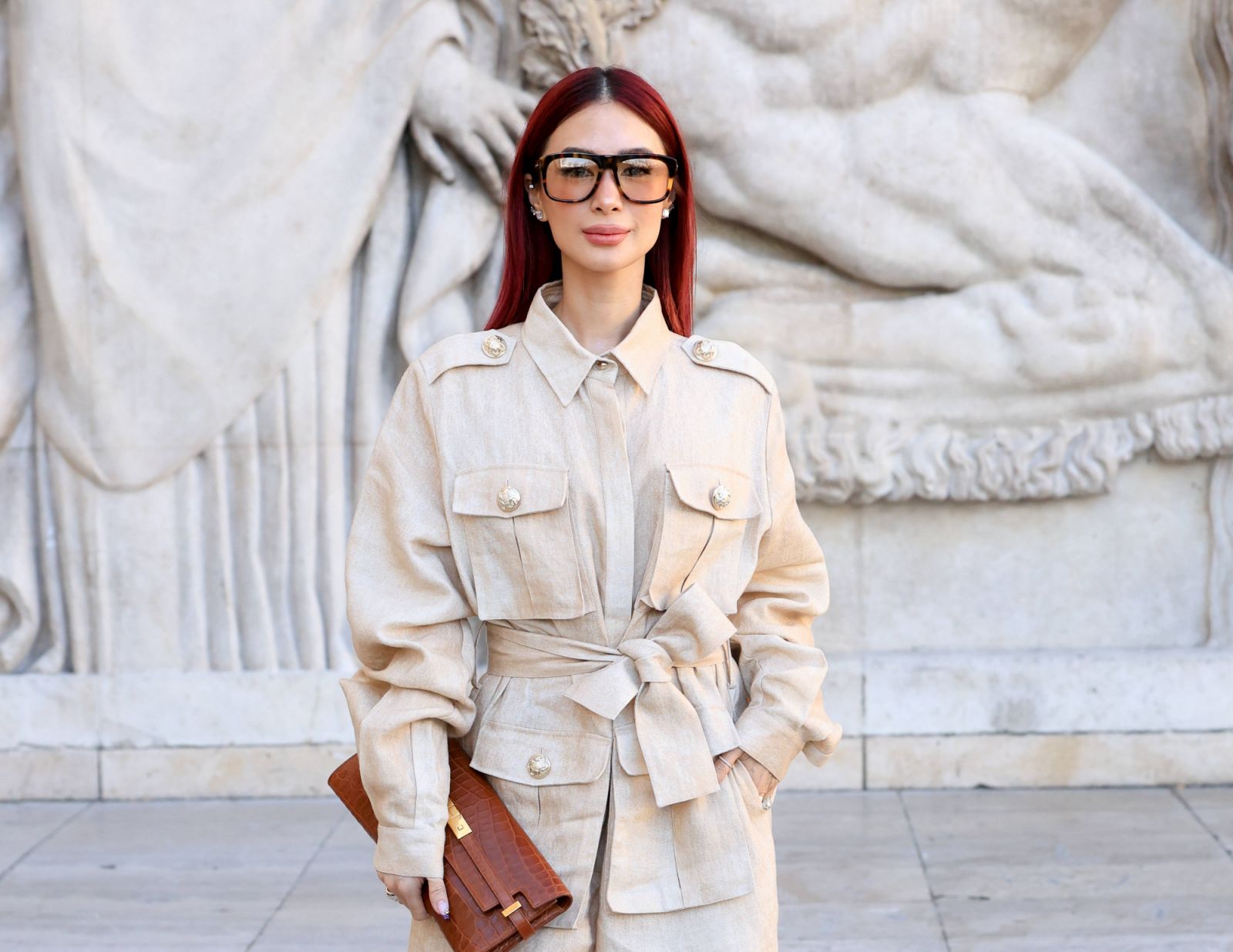 Heart Evangelista at the Elie Saab Fall Ready-to-Wear 2025 fashion show as part of Paris Fashion Week (Photo: Getty Images)