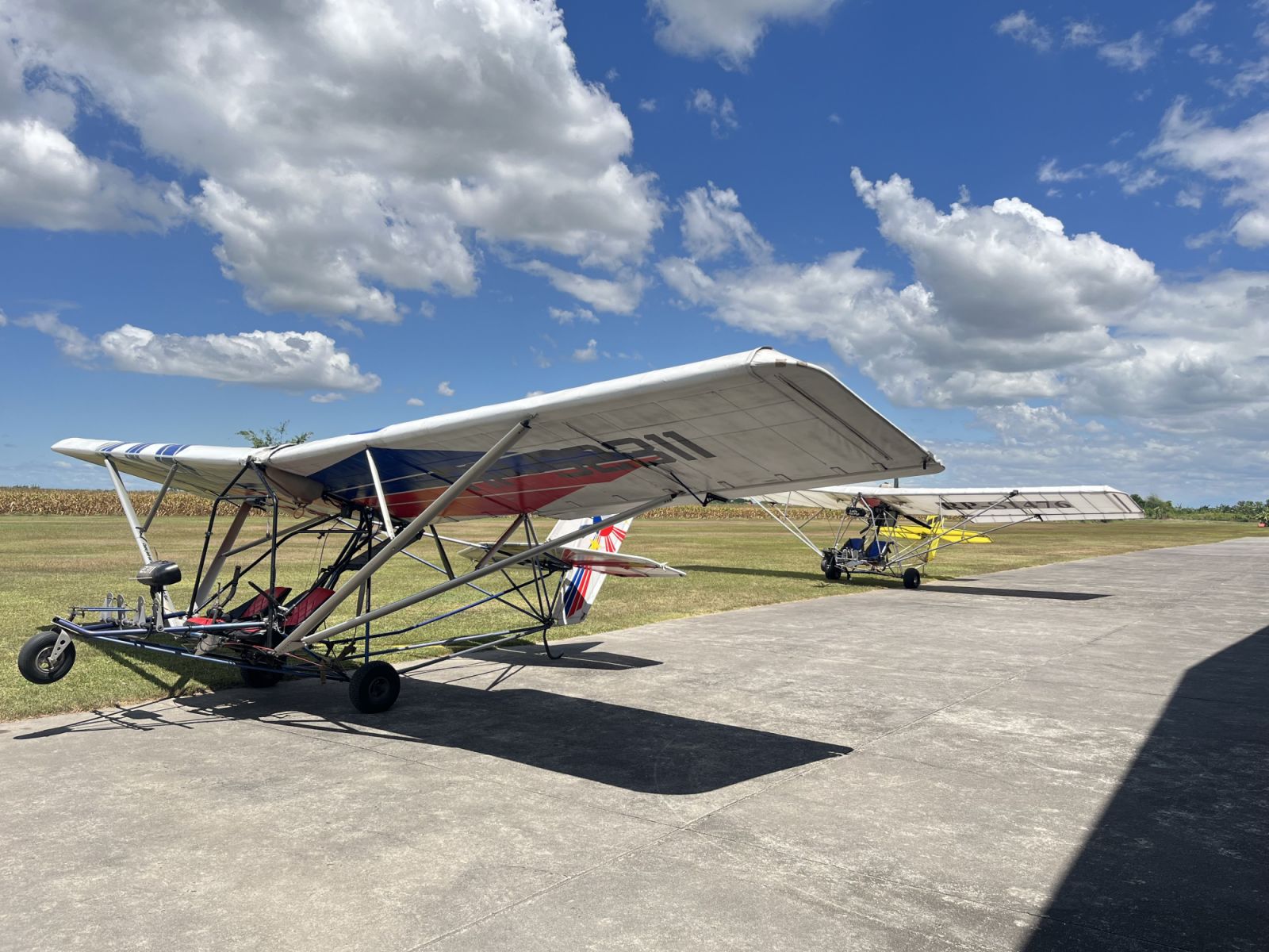 The ultralights available to guests at the Angeles City Flying Club (Photo: Gabriel Bohol)