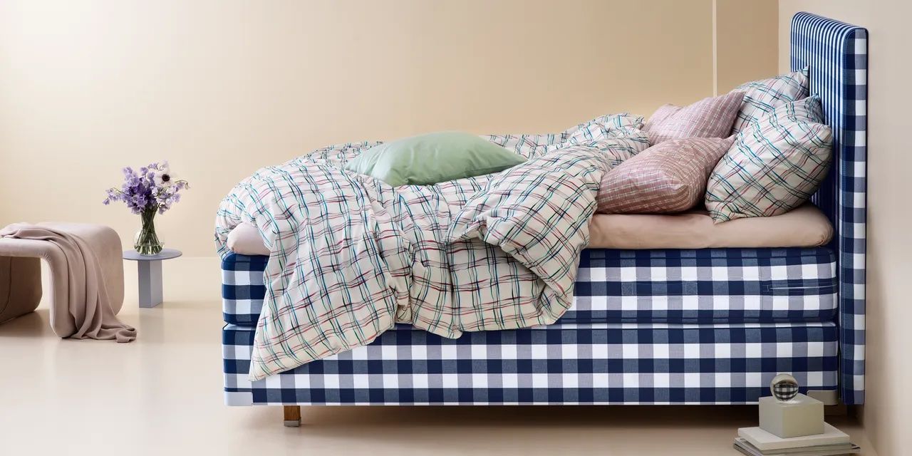 Lars Nilsson’s collaborative collection with Hästens was inspired by flowers and the company’s famous checks (Photo: Hästens)