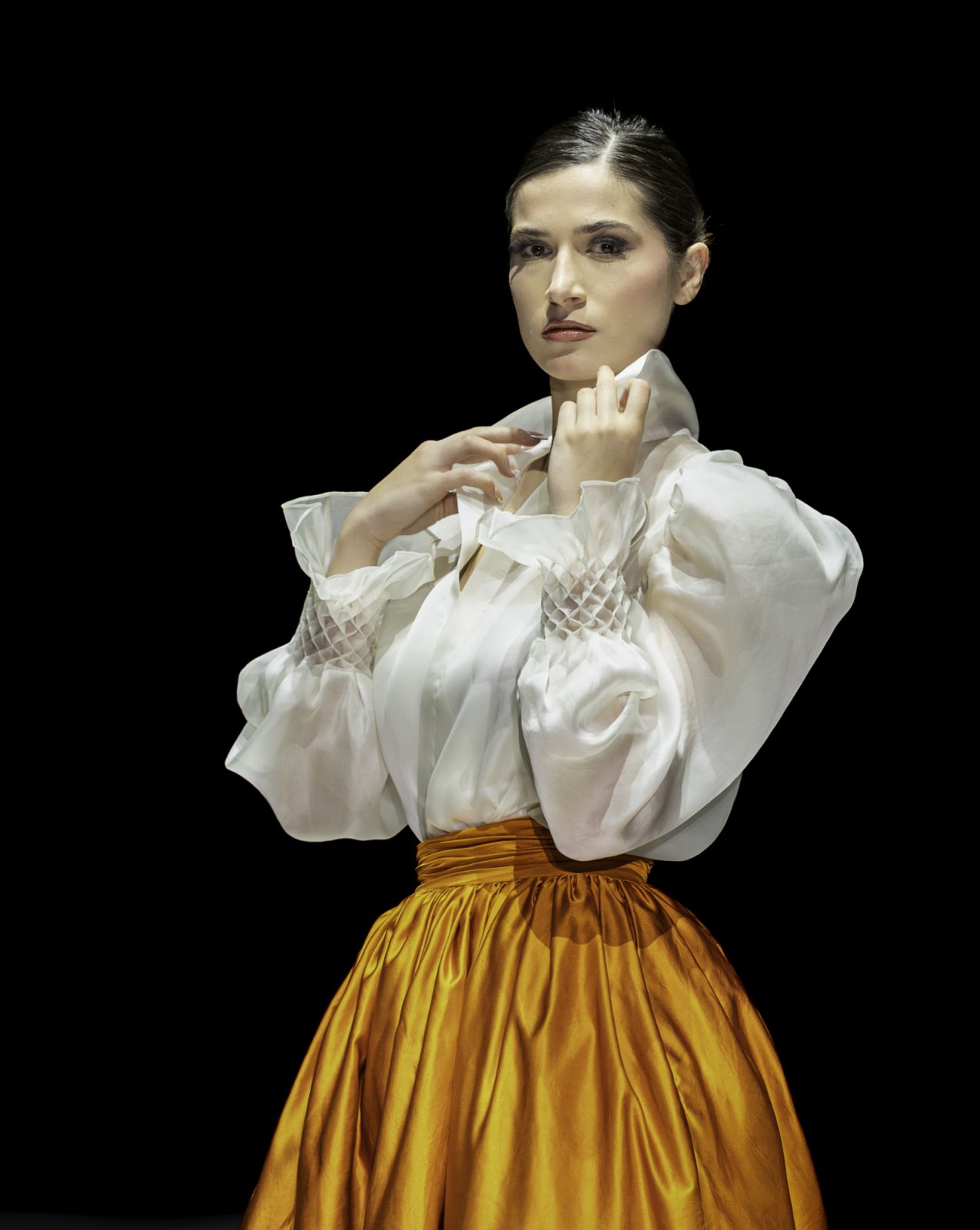 A look from John Herrera’s ‘Femme a la Mode’ collection (Photo: Paris City Fashion Week)